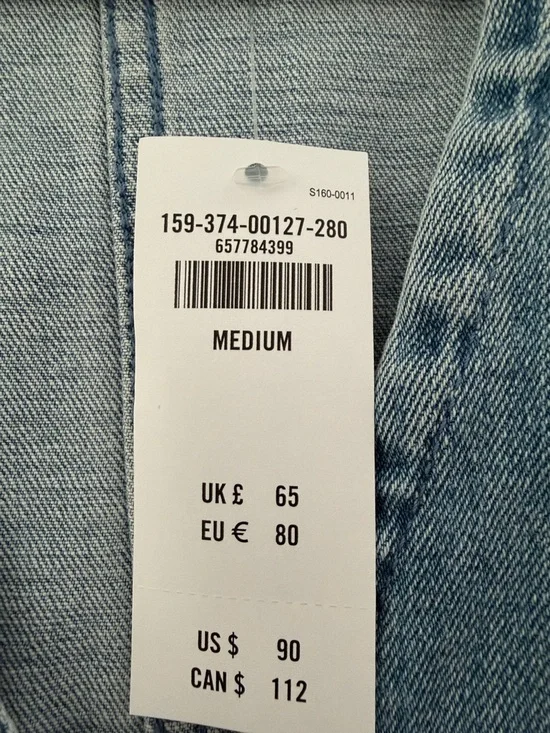 Abercrombie & Fitch Light Wash Denim Button-Front Mini Dress - Picture 4 of 4